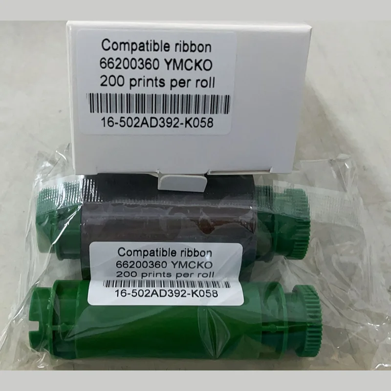 New YMCKO Ribbon 66200360 Compatible For Pointman TP-9000 TP-9100 TP-9200 Card Printer,200 prints,Without Chip