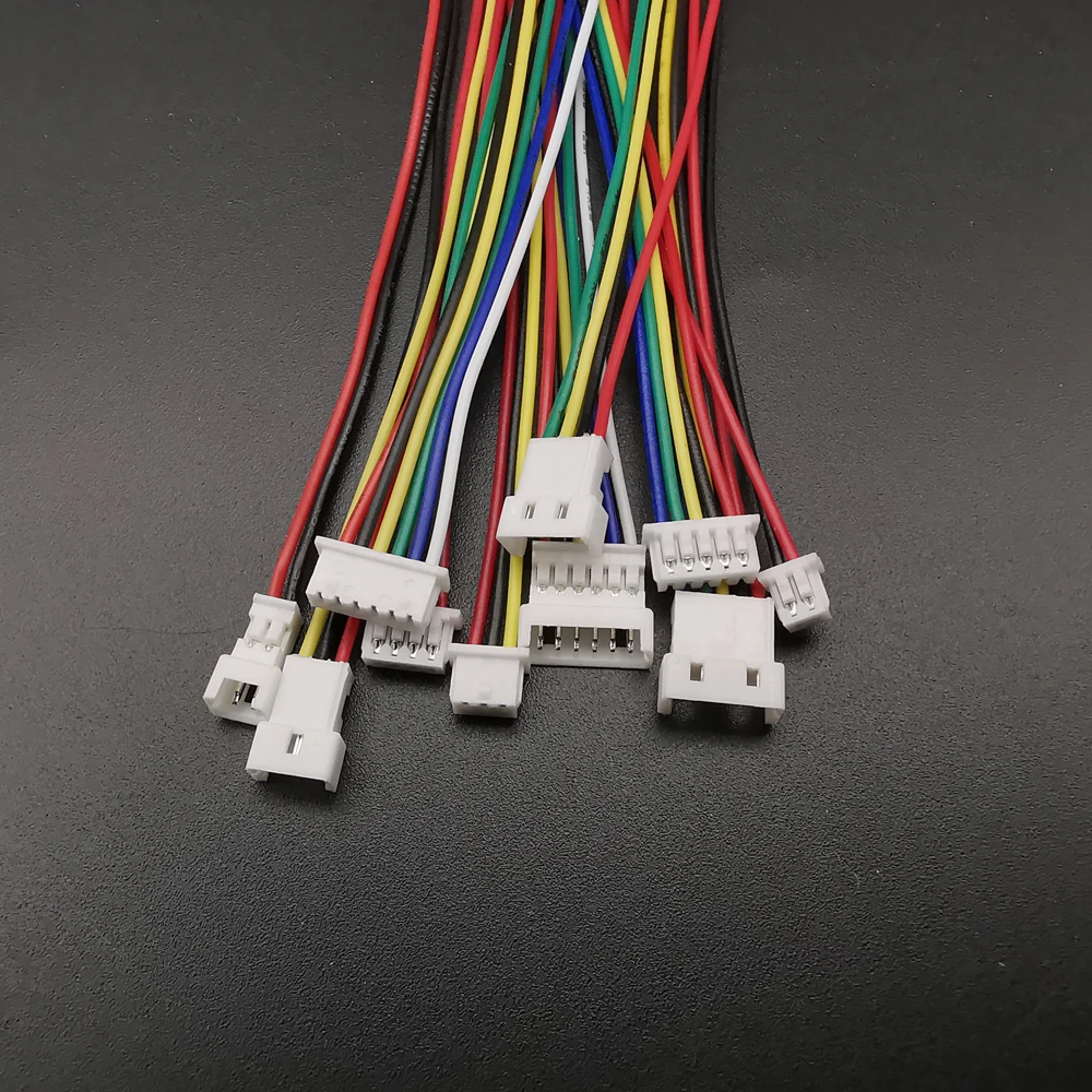 5Set Micro Mini JST 1.25mm Connector 2 3 4 5 6Pin Male Female Plug Jack JST 1.25 Terminal Cable Connector 28AWG Wire Length 10CM