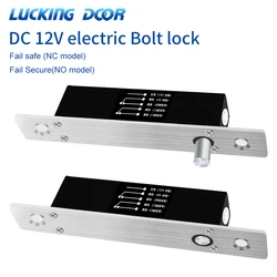 DC12V Electric Bolt Lock Fail Safe / Fail Secure Easy to Install and Control 5 wire Lock for Mortise Door Lock with NC/NO Output