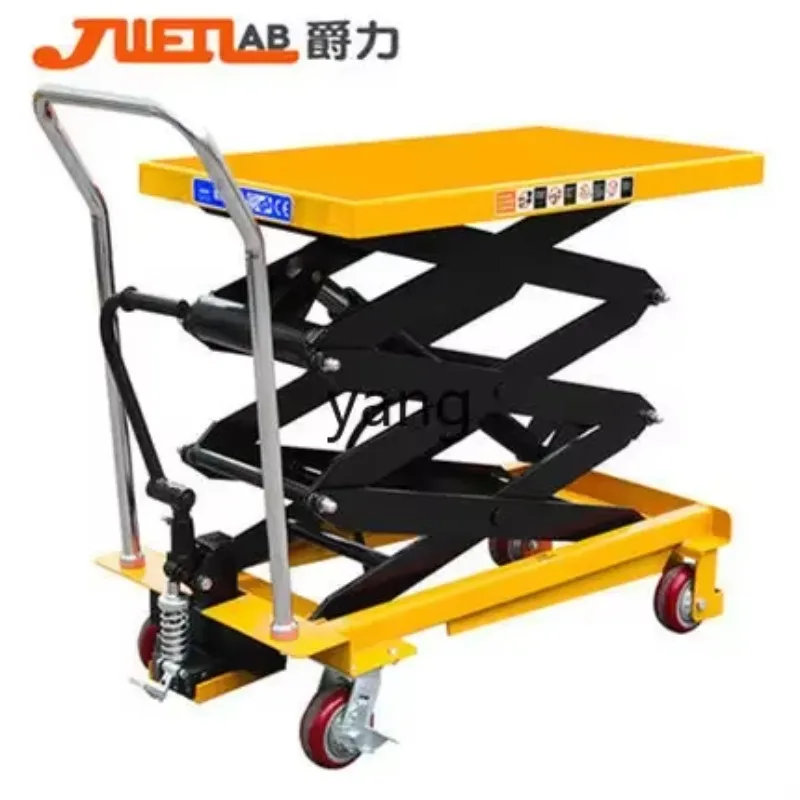 LTT manual lift lifting platform car electric folding hand push small hydraulic lift car