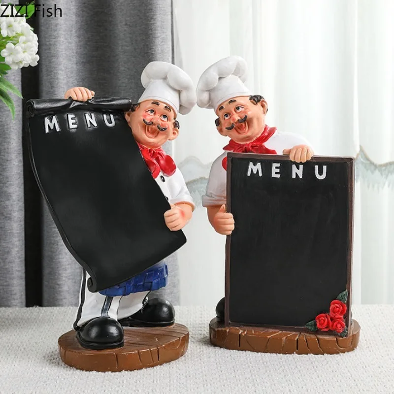 Chef-shaped Resin Ornaments Wine Rack Cup Holders Decoration Crafts Character Ornaments Statue Sculpture Figurines Miniatures