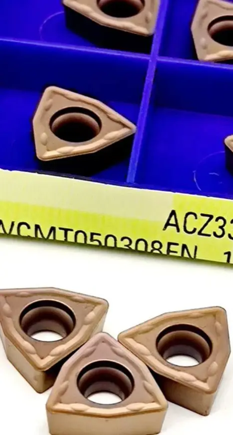 WCMT050308FN ACZ330 Carbide Insert For U Drill Indexable Turning Tool For Semi Finishing Metalworking CNC Machine Accessories