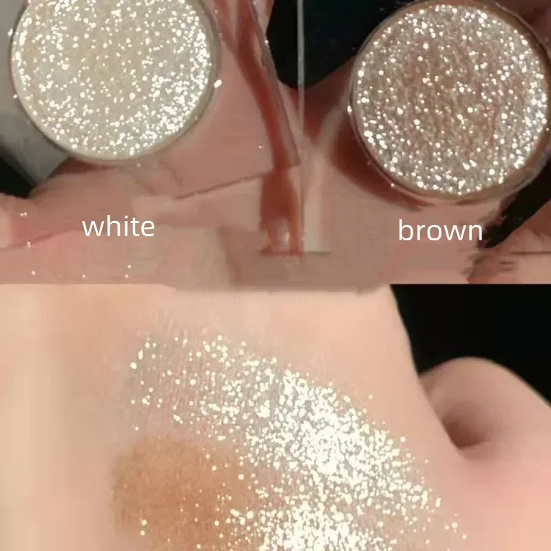 Glitter Eyeshadow Brighten Eyes Make Up Waterproof Shimmer Palettes Monochrome Eye Shadow Pigmented Highlighter Women Cosmetics