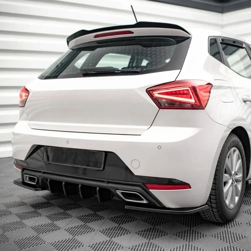MAXTON Style Rear Valance for Seat Ibiza FR / Standard Mk5 2017 - 2021 Car Rear Bumper Diffuser Spoiler Splitter Bodykit Tuning
