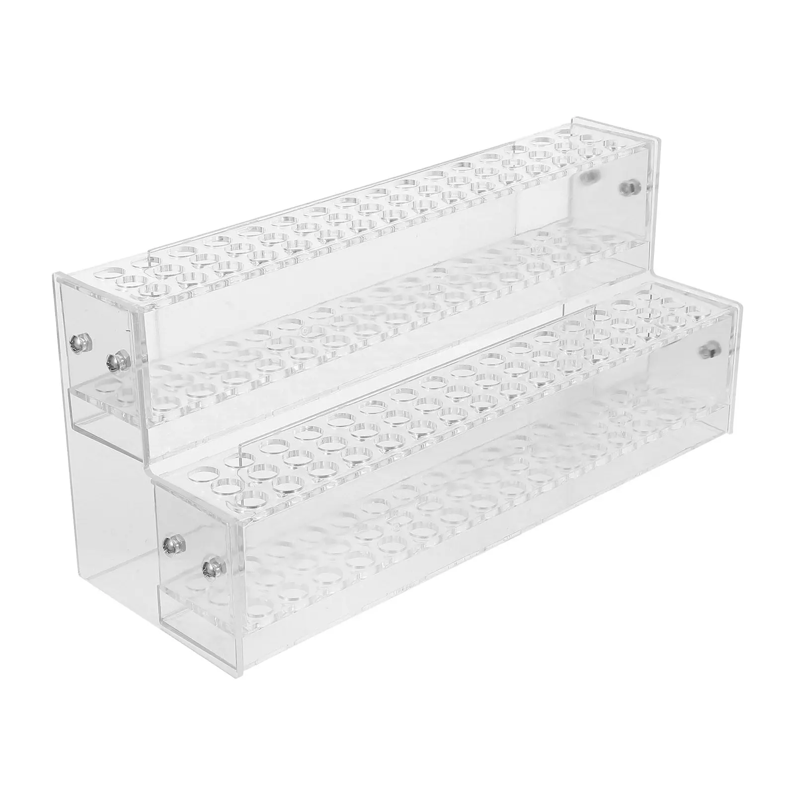 96 Hole Acrylic Pen Holder Two Tier Pen Display Stand Clear Pencil Organizer Rack Large Capacity Art Marker Brush Desktop