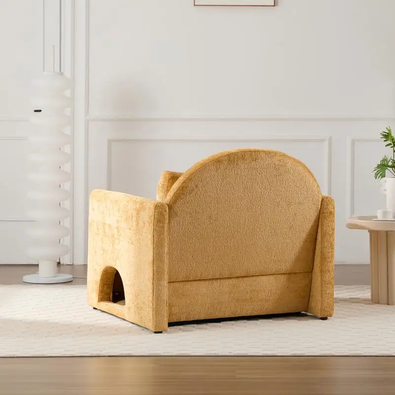 كرسي بذراعين كبير الحجم من الشنيل لغرفة المعيشة وصالة غرفة النوم