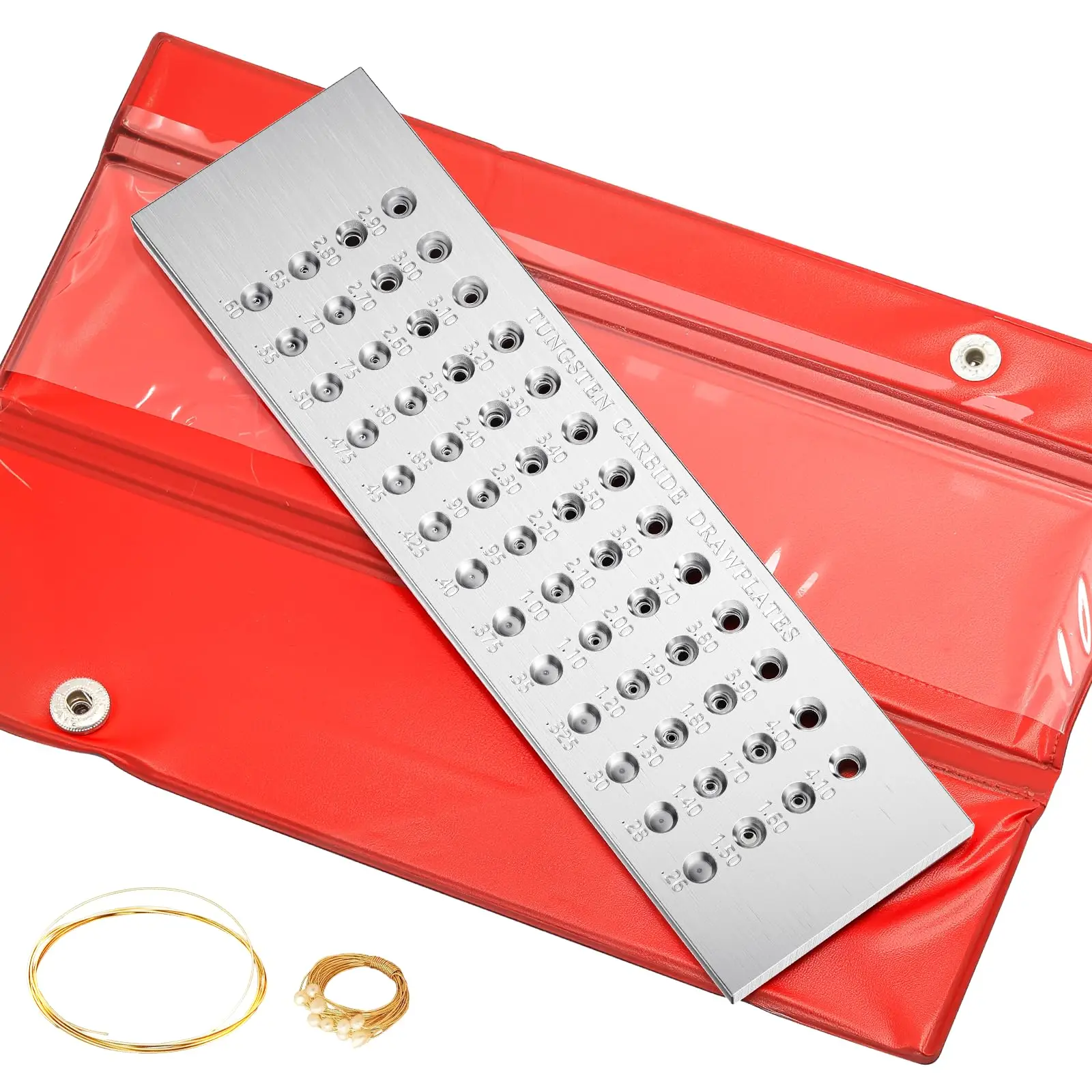 High Quality Round Shape Wire Draw Plate Tungsten Carbide Drawplate Drawing Jewelry Tool 39 holes 0.26-2.8/ 52 Holes 0.26-4.10