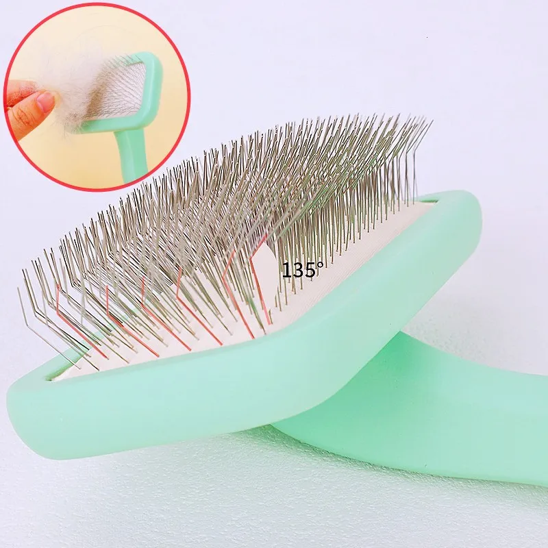 

Dog Comb Stainless Steel Dogs Brush Pet Grooming Brush Comfortable Wooden Handle Combs for Dogs Hair Cleaning Massage Dog Combs