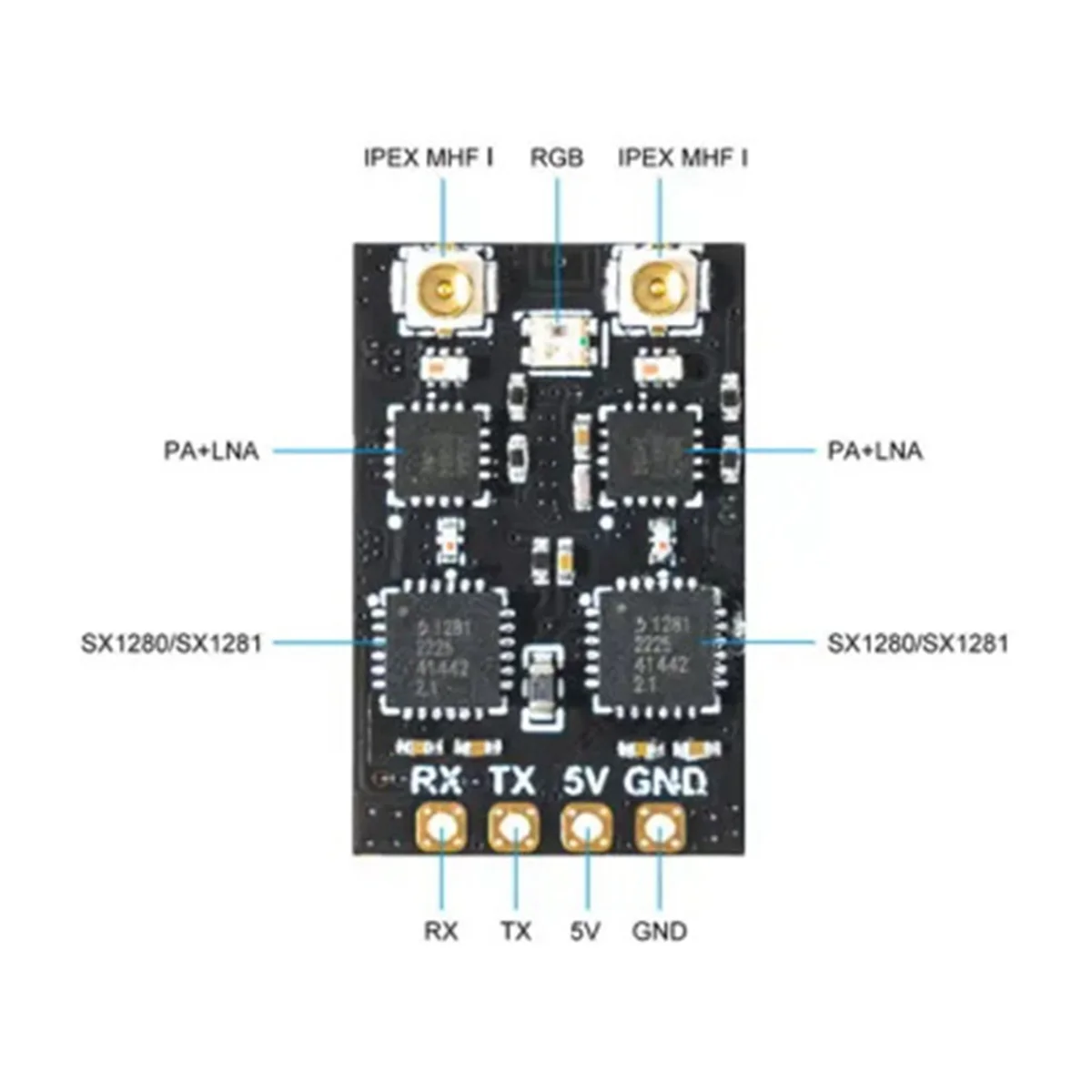 AT-SuperD ELRS 915MHz Diversity Receiver Long Range FPV Drones with Far-Flung Traversing