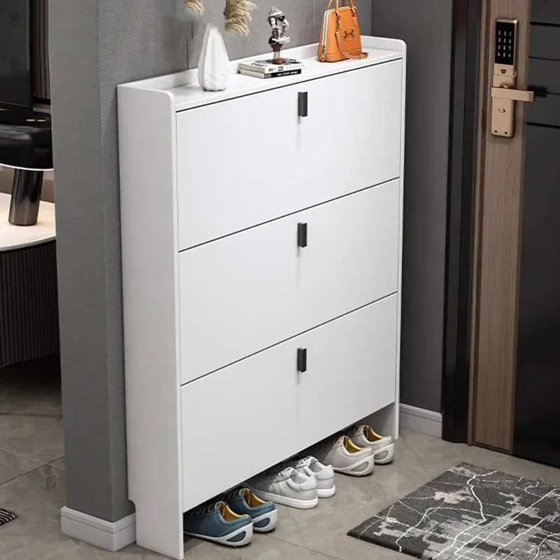 Solid Wood Vintage Shoe Cabinets Vertical Modern Cheap Luxury Shoe Cabinets Design Girl Sillas Para Sala De Estar Furniture image 4