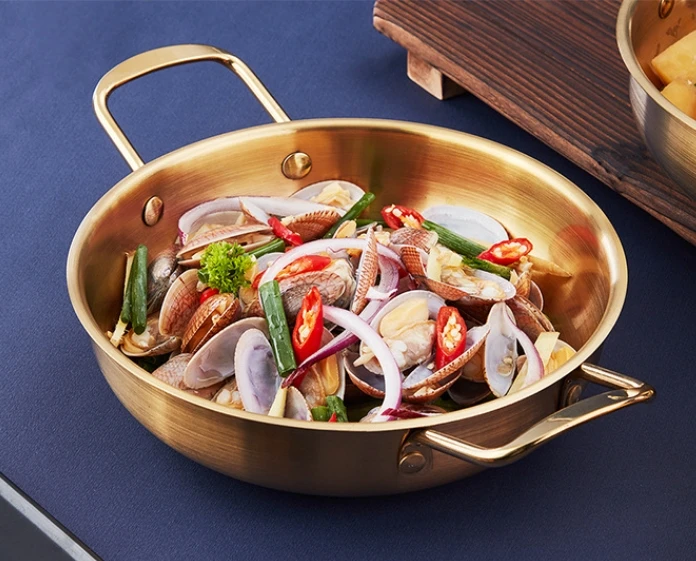 1PC 18cm Korean Military Noodle Pot Stainless Steel Household Double Ear Cooking Pot Multi-Function Kitchen Seafood Noodle Pot