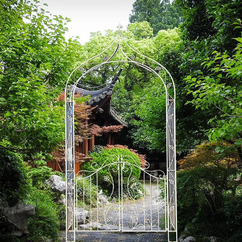 Outdoor European wrought iron flower frame, clematis climbing vine frame, plant climbing frame