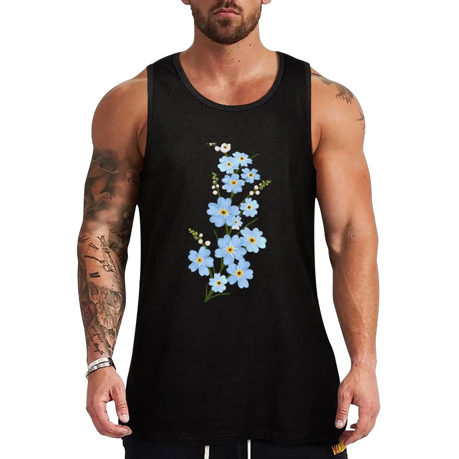 

Forget Me Not Tank Top Sports clothing anime gym Men's sports t-shirt