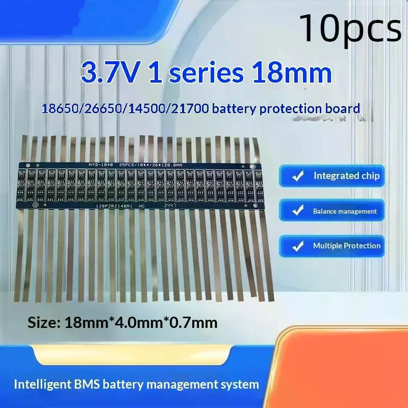 10pcs 3A BMS PCM Battery Protection Board For 3.7V 18650 Li-ion Lithium Battery W/ Solder Be JB Over Current Protection Functio