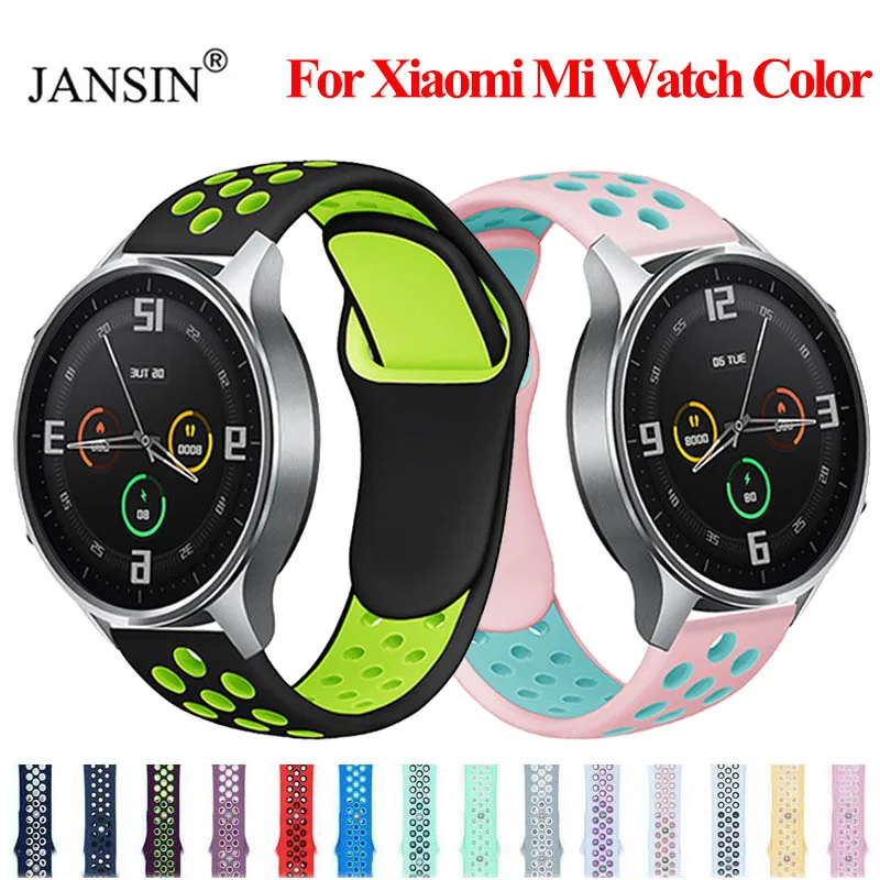 Silicone Band For Xiaomi MI Watch Color/Mi Watch Color 2 Sport Strap For Haylou Solar LS02 Watchband Bracelet Wriststrap Correa