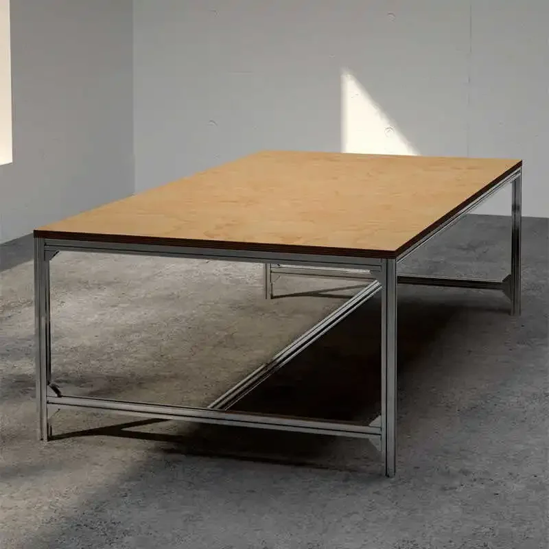 Nordic solid wood dining table and chair combination modern simple small apartment household rectangular dining table log style