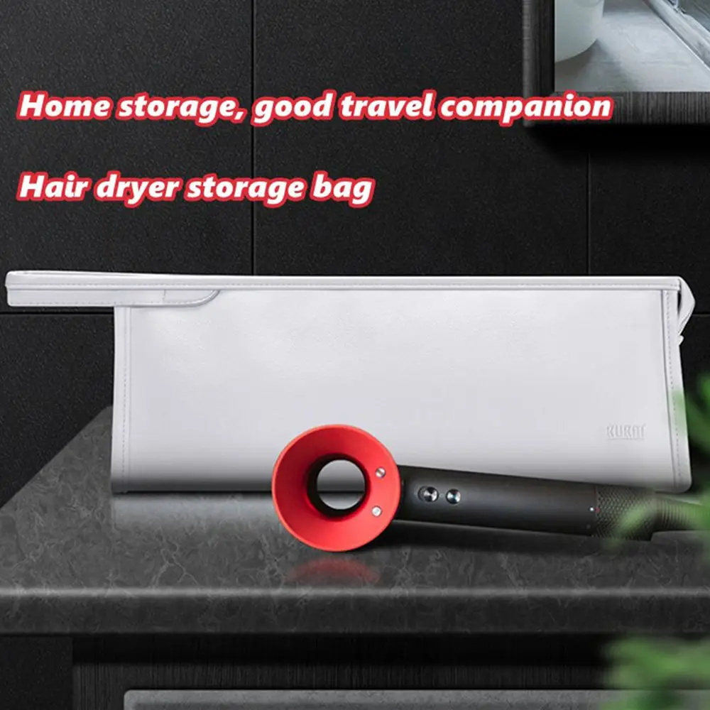 PU Portable Dustproof Organizer Pouch Hair Dryer Case Storage Bag For Dyson Hair Dryer