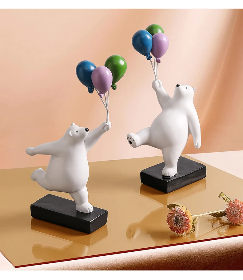 

Creative balloon bear tabletop decoration living room TV cabinet office wine cabinet, home decoration para casa e decoração