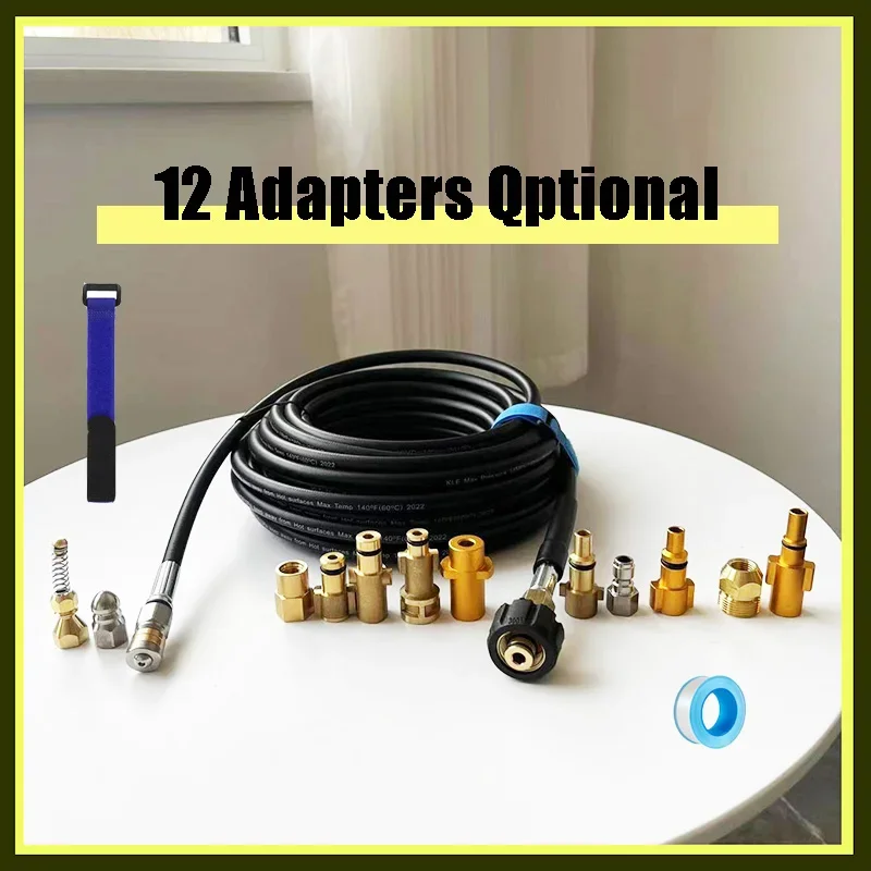 

2~40m Pressure Washer Sewer Drain Water Cleaning Hose Car Washer Pipe Line Cleaning Kit Sewage Hose High Pressure Pipe Cleaner