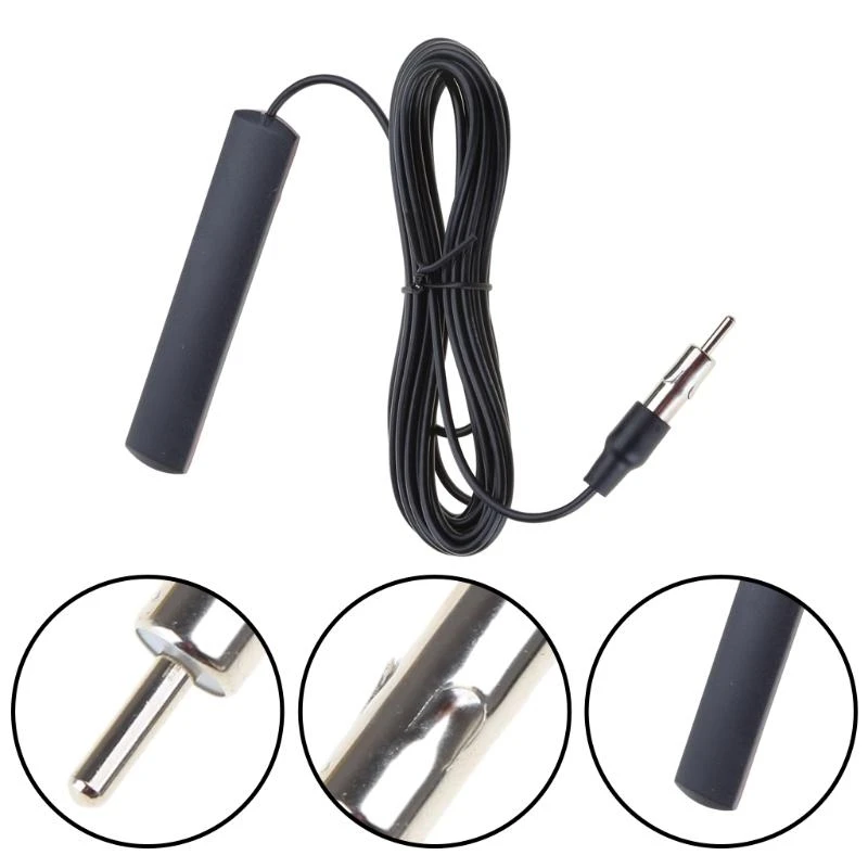 

ANT-309 Car FM Radio Antenna Patch 5-Meter Length Electronic Stereo Amplifier Windscreen Aerial