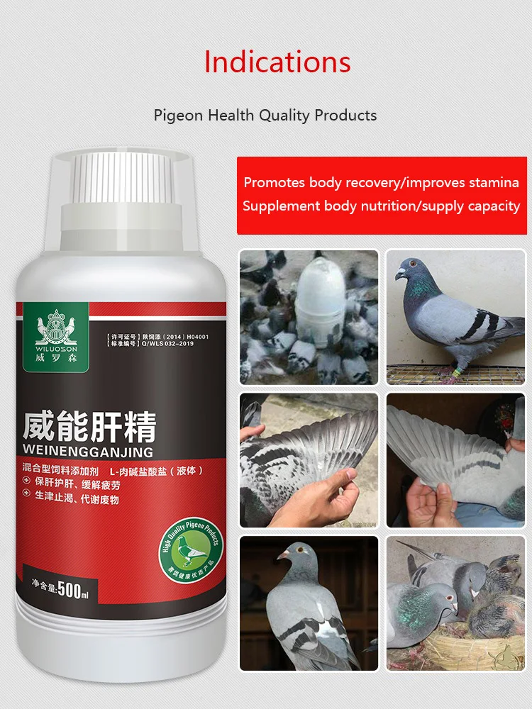 

Pigeon parrot special nutritional supplement liver essence electrolyte health care conditioning acid 500ml