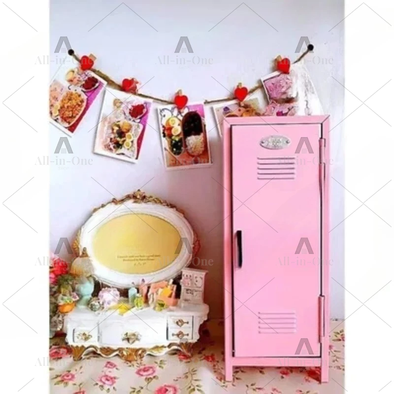Iron Storage Box Dormitory Cosmetics Storage Cabinet Mini Desktop Small Items Mini Storage Cabinet