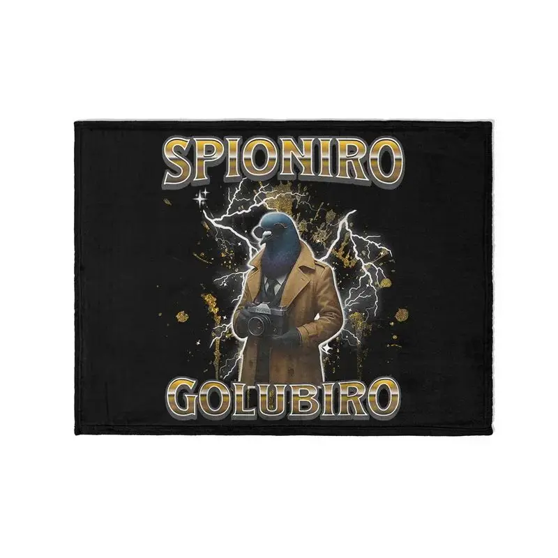 Aertemisi Spioniro Golubiro الإيطالية Brainrot مضحك ميمي بطانية للحيوانات الأليفة للكلاب الصغيرة والمتوسطة والكبيرة القط جرو هريرة الأريكة أريكة السرير