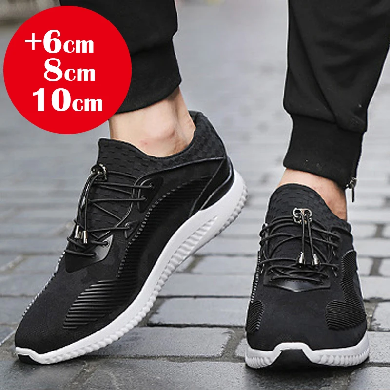 Breathable Elevator Shoes Man Lift Sneakers Insole 8CM Height Shoes Fashion Casual Sport Shoes for Men Height Increasing