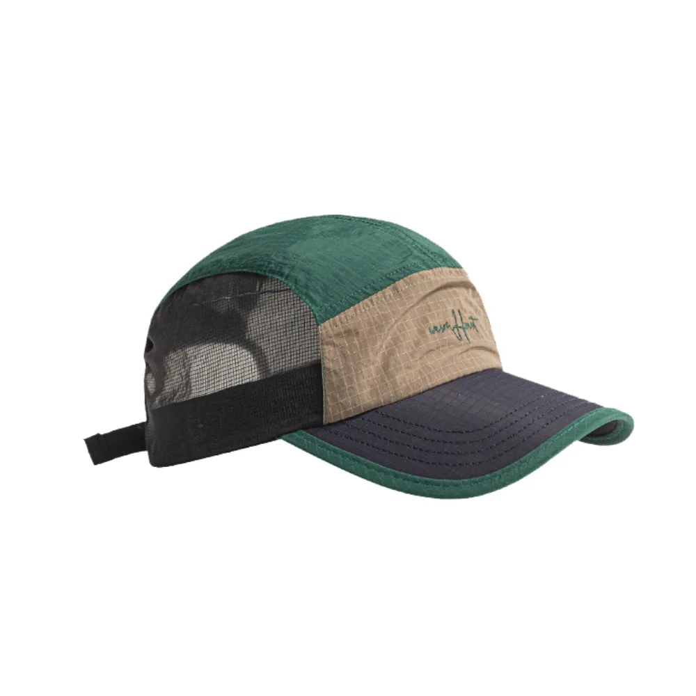 Casual Quick-drying Splicing Baseball Cap Adjustable Mesh Nylon Snapback Hats Thin Sunshade Cap Unisex