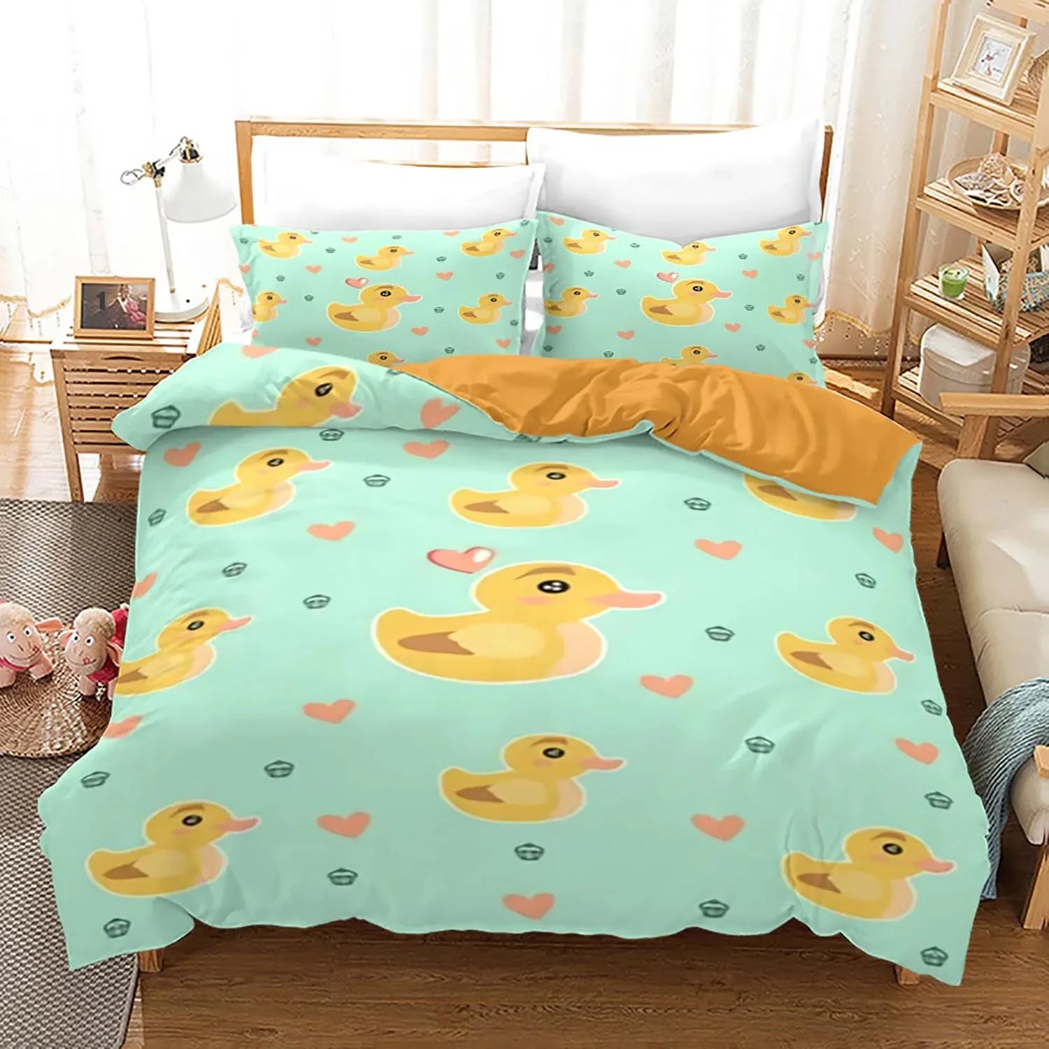 

Yellow Duck 3D Print Bedding Set Single Twin Full Queen King Size Bed Set Aldult Kid Bedroom Duvetcover Sets with Pillowcase