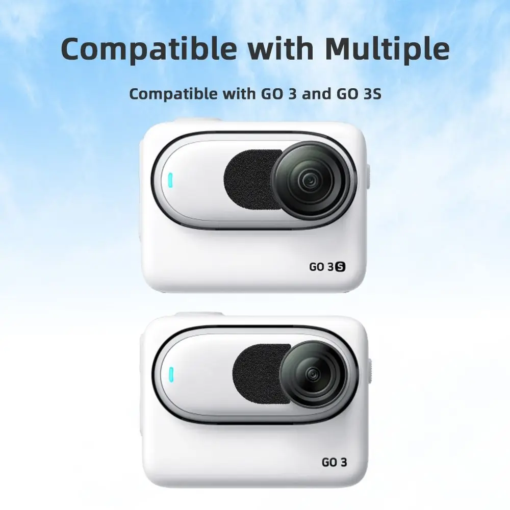 6Pcs Noise Reduction Mic Wind Muff Audio Kit Lightweight Windproof Cotton Dustproof Noise Reducer Sponge for Insta360 GO 3/3S