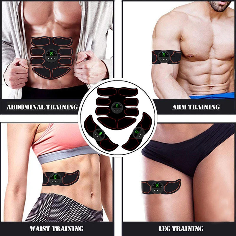 Smart EMS Wireless Muscle Stimulator Fitness Trainer Abdominal Training Electric Weight Loss Stickers Body Slimming Equipment