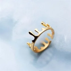 Simple Retro Creative Trend Crown Bleeding Black Ring Street Personalized Fashion Niche Men and Women Street Party Fashion Ring