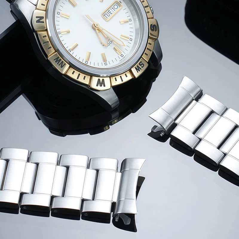 

Ремешок для часов Arc Mouth для Seiko No. 5 SNZF08F1 SNZF17 Цепочка для часов Sea Urchin, браслет из нержавеющей стали для мужчин, 20 мм