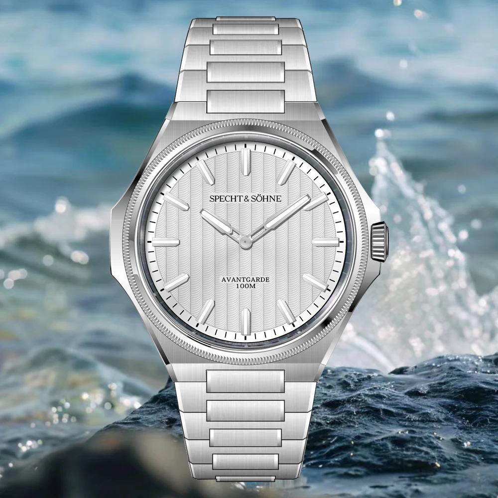 Moda de lujo 2025, productos más vendidos, relojes de pulsera para hombres Specht & Söhne, relojes deportivos verdes ultrafinos para hombre, resistente al agua 100M