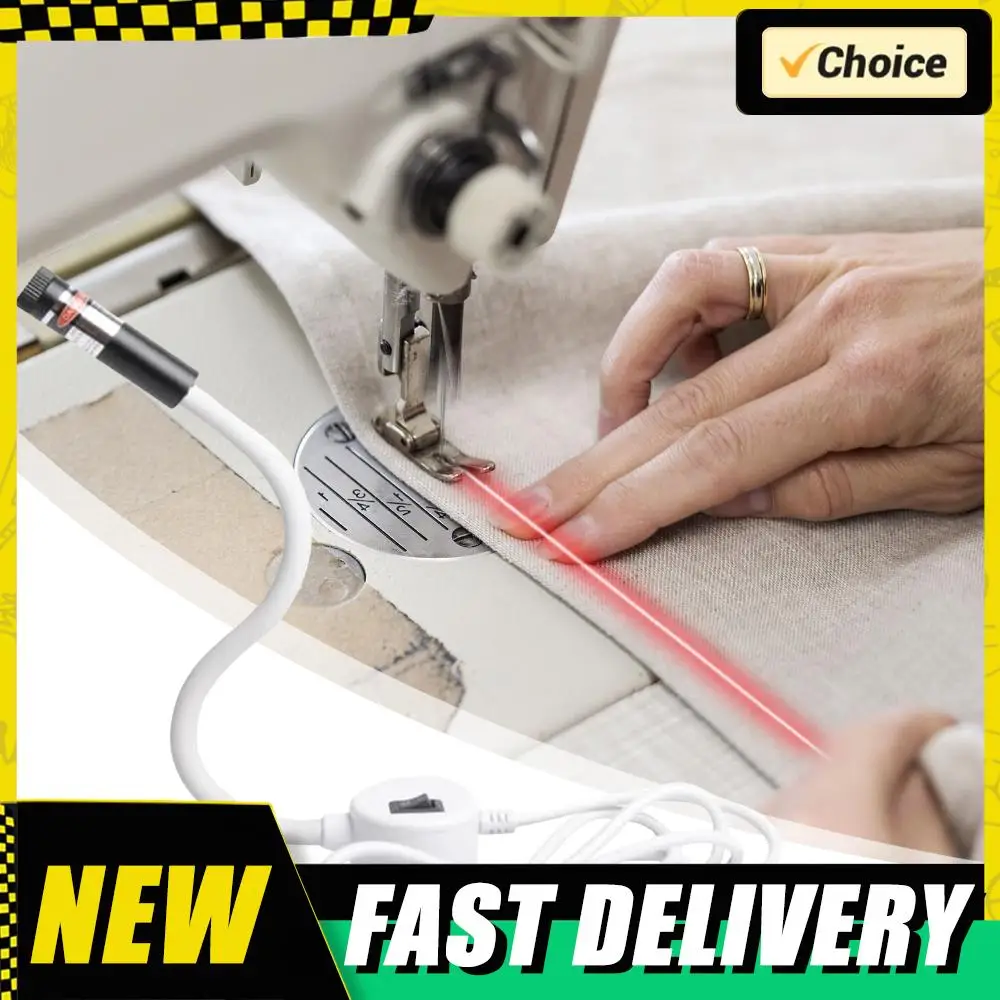 USB Magnetischer Positionierungs-Laserleiter Roter Laser-Positionierungslicht für Nähmaschine Quilting Handwerk Werkbank-Ausrichtungszubehör