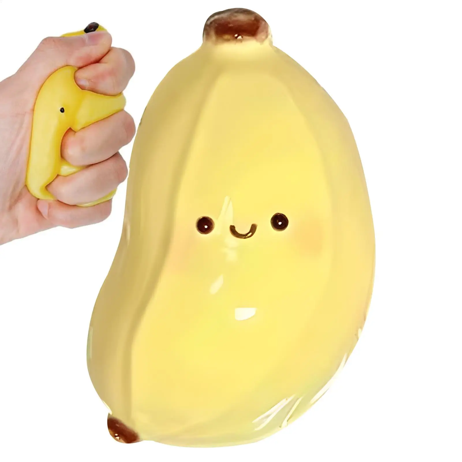 Cute Lovely Simulation Banana Squeeze Toy Soft Super Soft Super Elastic Fruit Toys Elastic Pink Slow Rebound Fruit Toy Adult