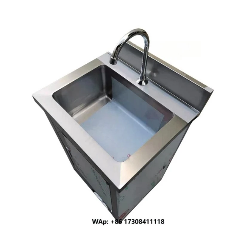 Ginee Medical Customized Portable 304 Stainless Steel Modern Design Lab Sink for Hospital Outdoor Use Foot Operated Hand Wash