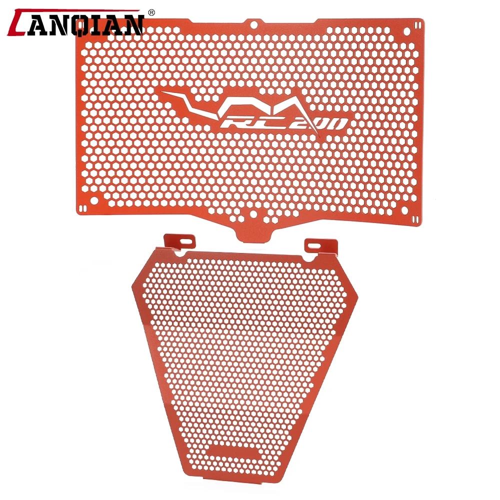 

For RC200 RC 200 2022-2023-2024-2025 Accessories Motorcycle Aluminium Radiator Grille Guard Cover Water Tank Net Protection