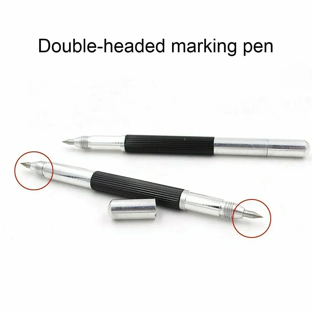 1PC Tungsten Steel Tip Double-Headed Scriber Pen Glass Tile Ceramic Marking Pen Diamond Wood Iron Carving Pen Marking Tools