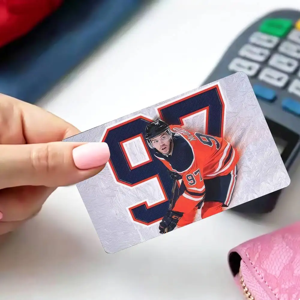 Ice Hockey-Connor M-McDavid   4pcs 1Set Card Stickers Small Waterproof Chip 4PCS Card Sticker Anti-Scratch