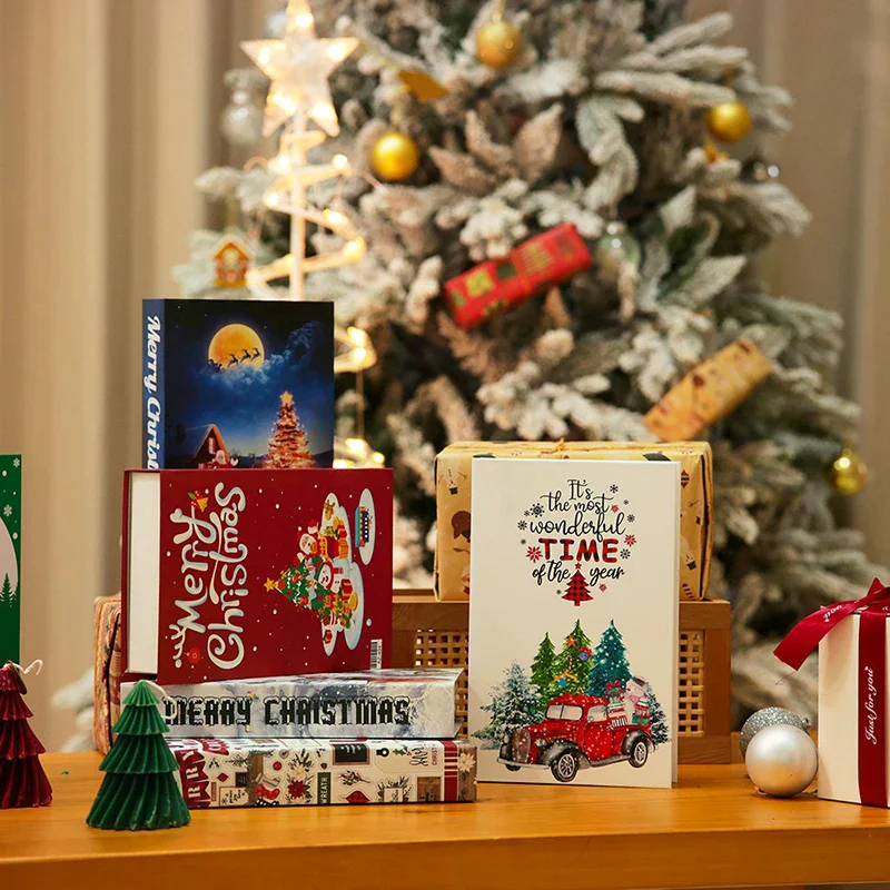 سلسلة عيد الميلاد الكتب المزيفة الديكور غرفة المعيشة جماليات الدعامة الكتب الزينة الداخلية طاولة القهوة الحلي الإضافية