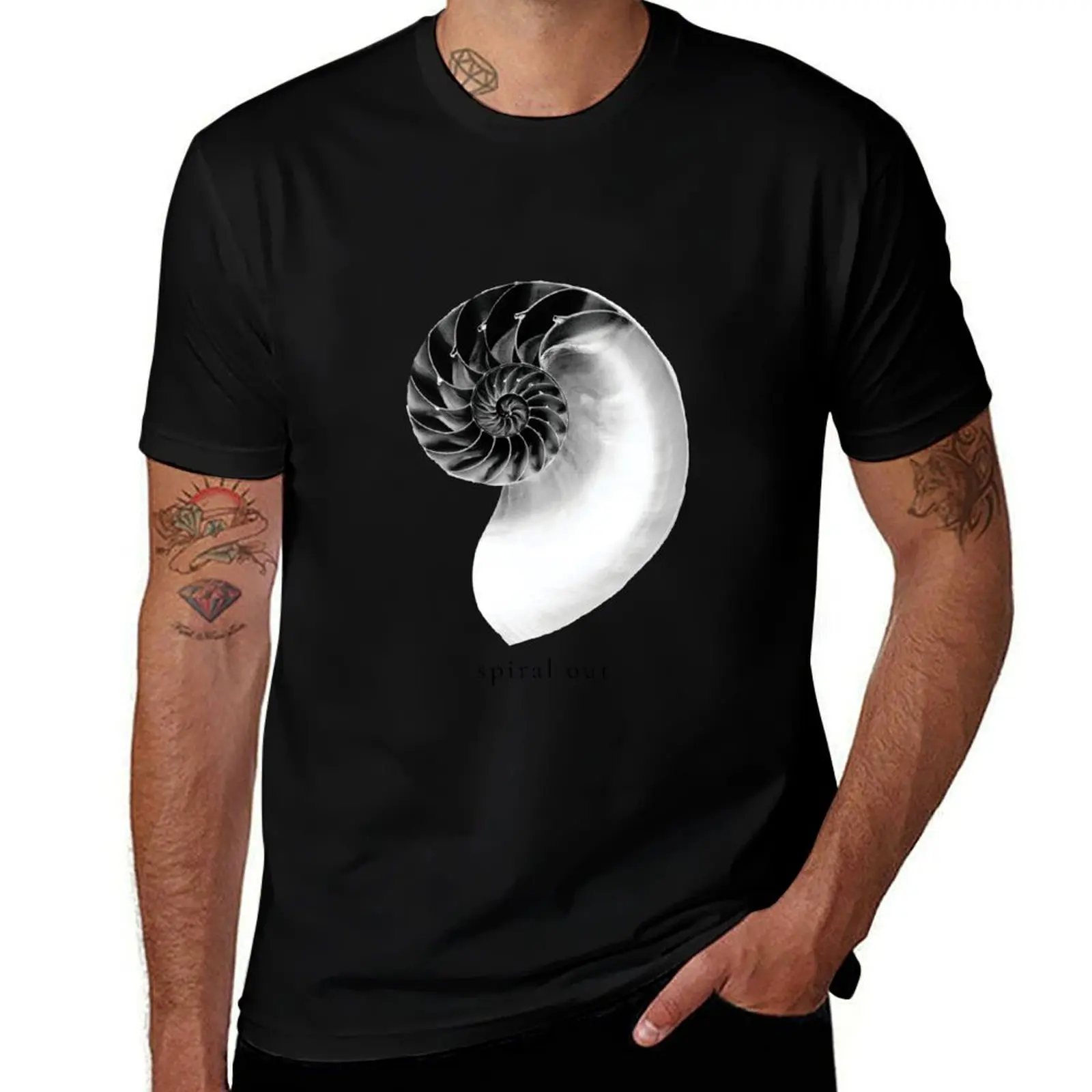 Spiral Out Seashell - Minimalism T-Shirt Casual Everyday Wear T-Shirt