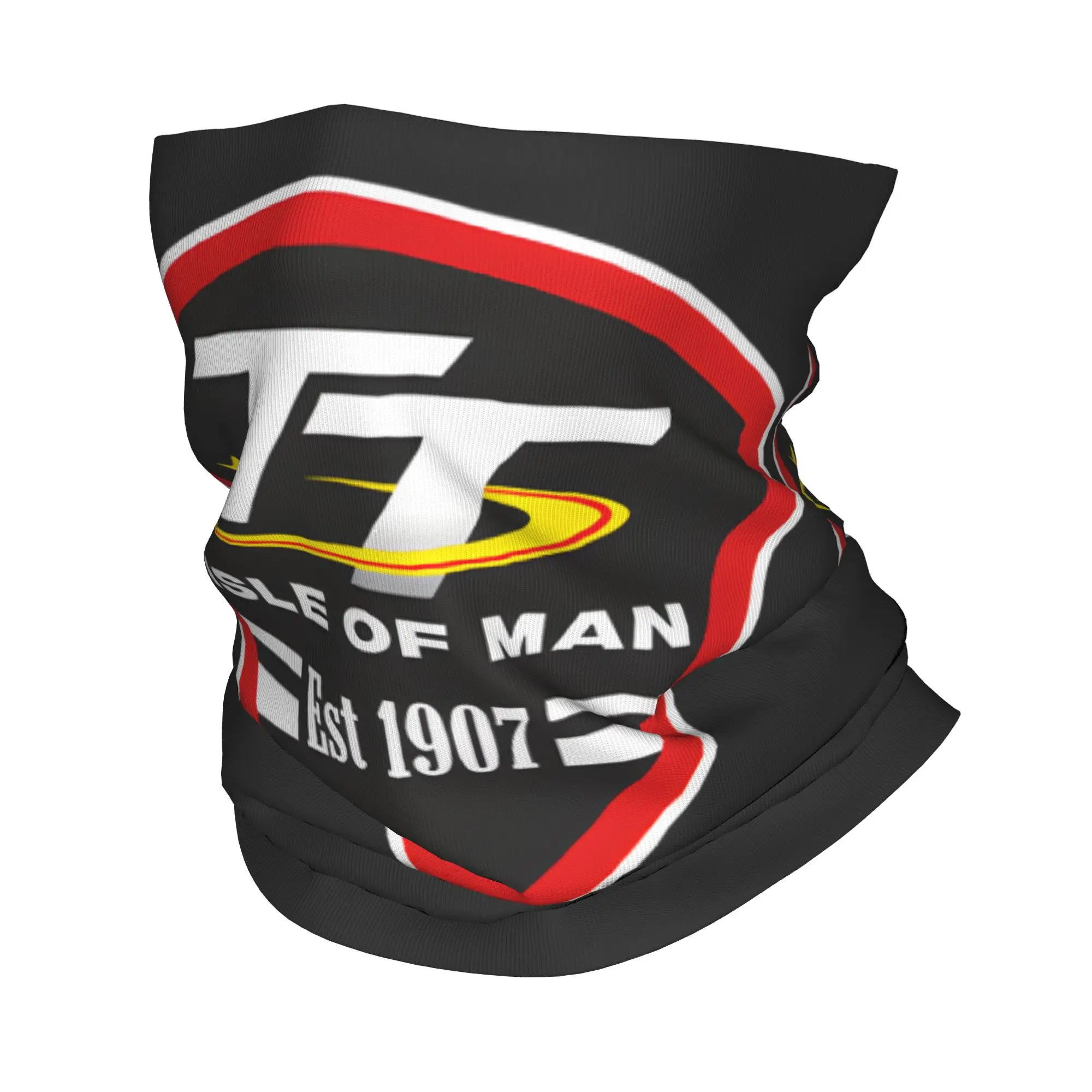 Custom Isle of Man TT Winter Headband Neck Warmer Men Women Hiking Running Tube Scarf Moto Racing Face Bandana Gaiter