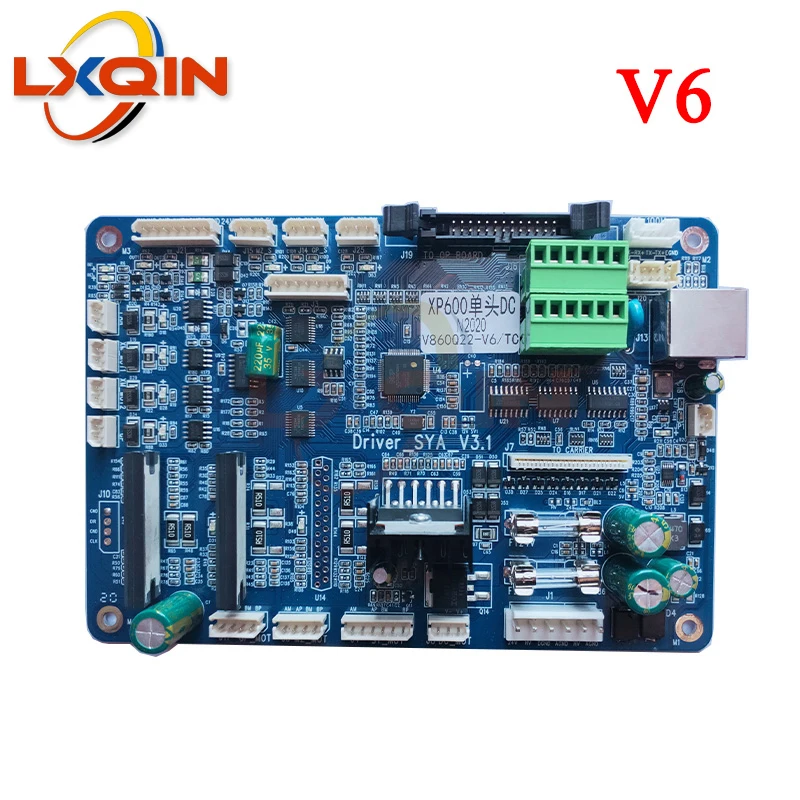 Imagem -03 - Lxqin-placa Principal para Impressora Eco Solvente Carriage Board Cabeça Única Placa Principal Adequado para Epson Xp600 v6 V12 Senyang Nova Versão