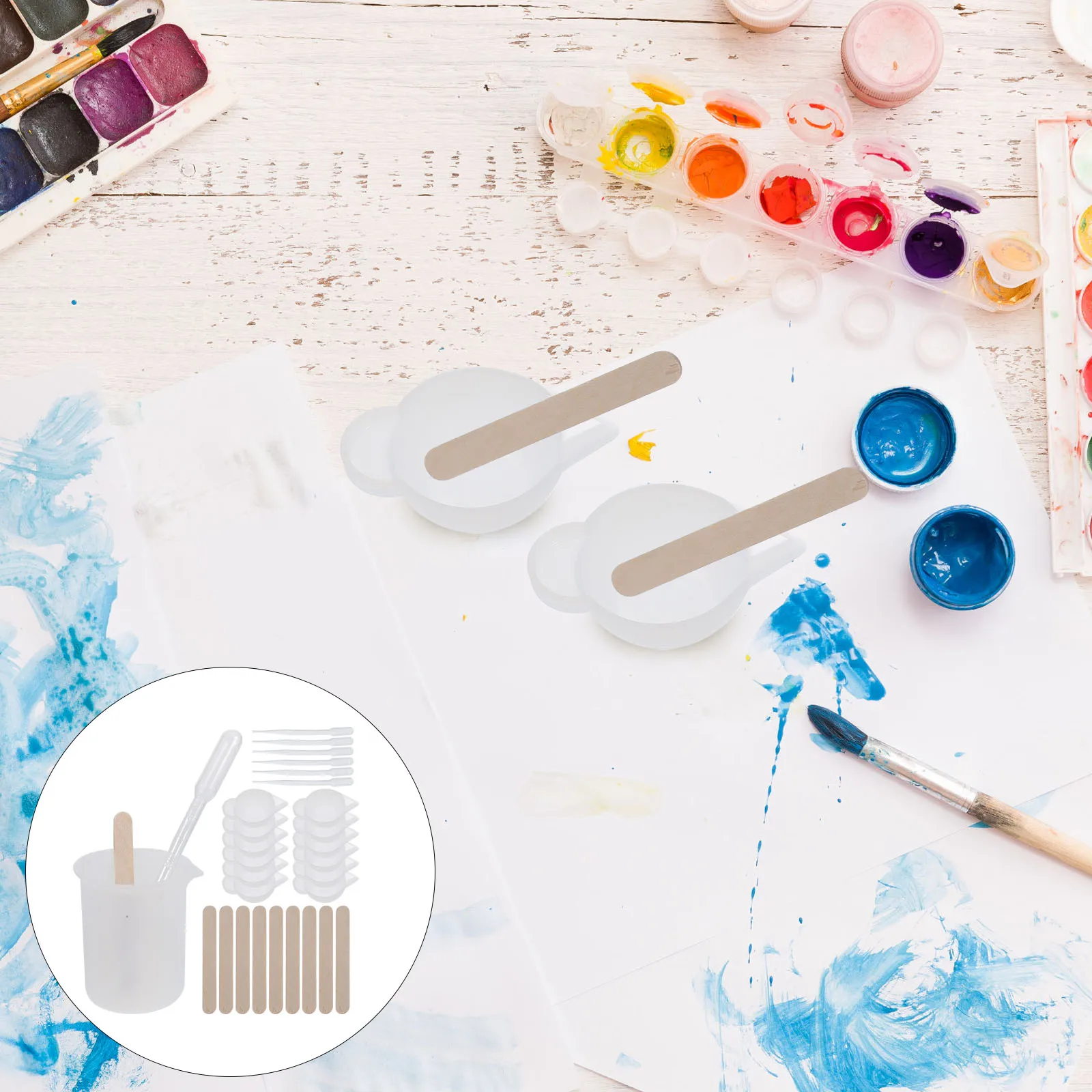 

1 set 1 Set Mixing Kit Epoxy Measuring Cups Diy Jewelry Making Tools Multi-Use Dispensing Cups For Crafts Soap Wax Resin Mixing