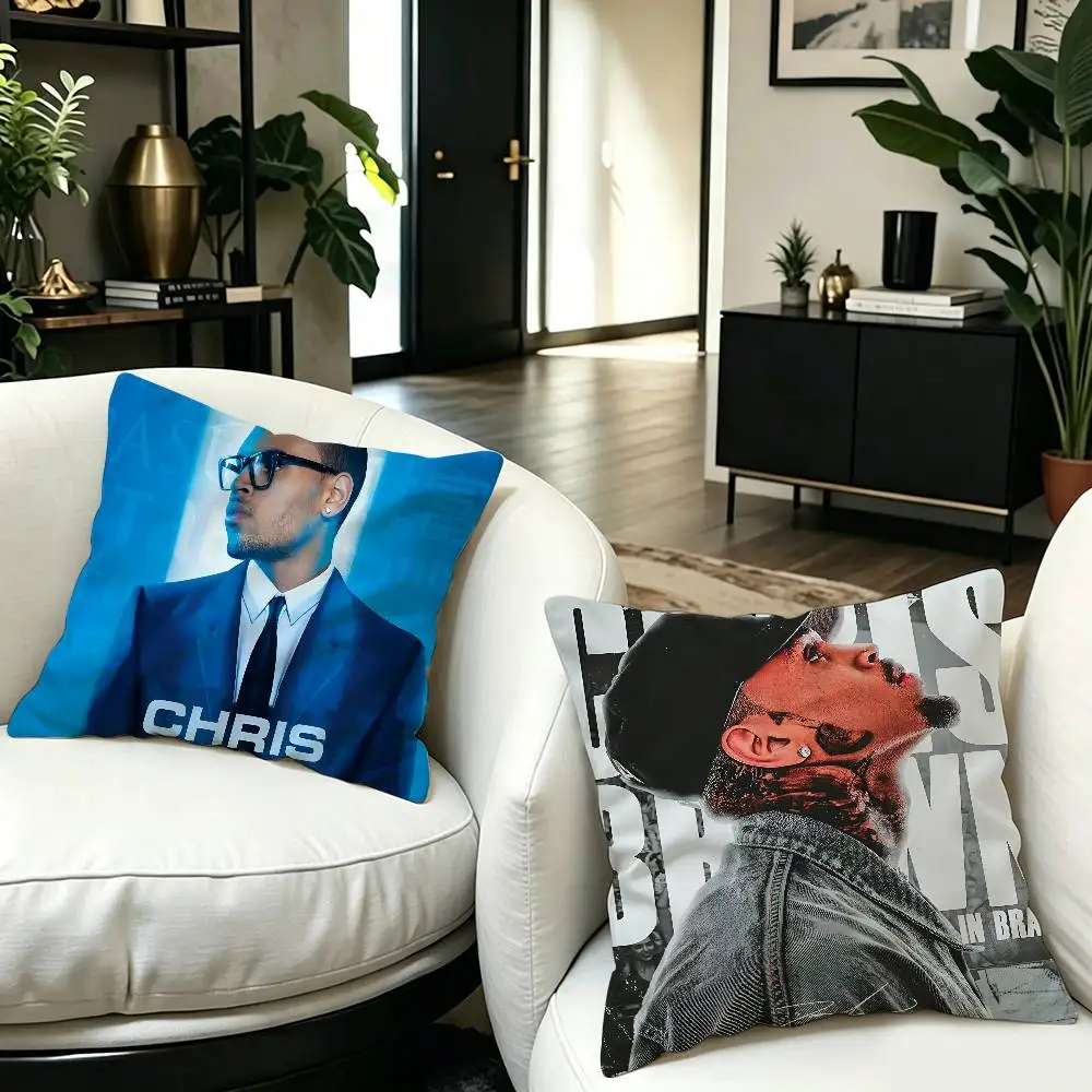 popular singer Chris Brown pillow cover sofa cushion cover home room decoration children gift