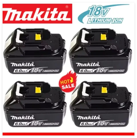 

100% Original Makita Battery,18V 6.0Ah Rechargeable Battery, Replacing Makita BL1830B L1840B L1850B L1860B,power Tool Battery