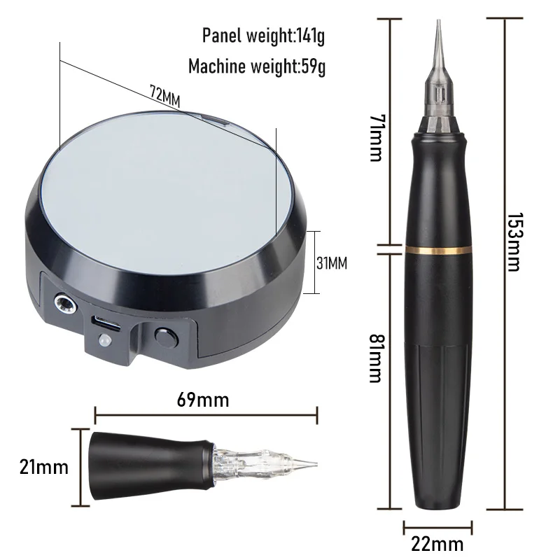 Digital Tattoo Machine Kit, Máquinas de Maquiagem Permanente Rotativa, Dermograph Sobrancelha Microblading, PMU Pen Gun, Tattoo Power Supply