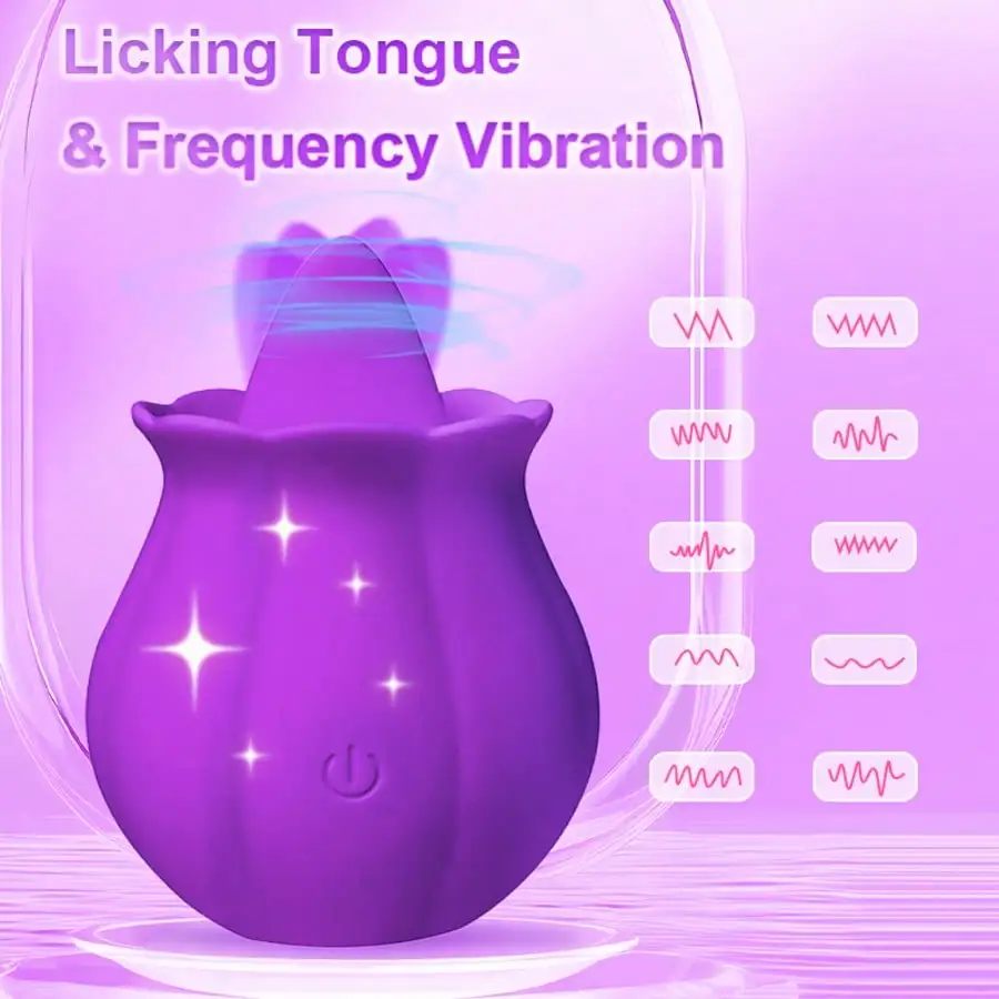 روز لعق دسار ألعاب جنسية هزازة ضد الماء للنساء الحلمة البظر محفز تهتز اللسان لعق البظر مصاصة ألعاب جنسية 18 + #1